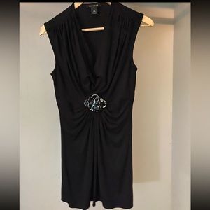 Elegant black White House Black Market tunic